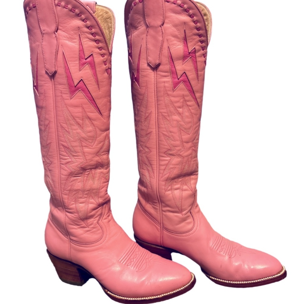 Authentic City Boots limited edition Pink and Magenta Lightning Bolt Boots